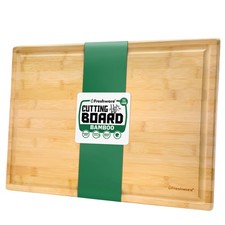 Freshware 20 Inch 2XL Bamboo Cutting Boards for Kitchen, Stove Top Butcher Bl...