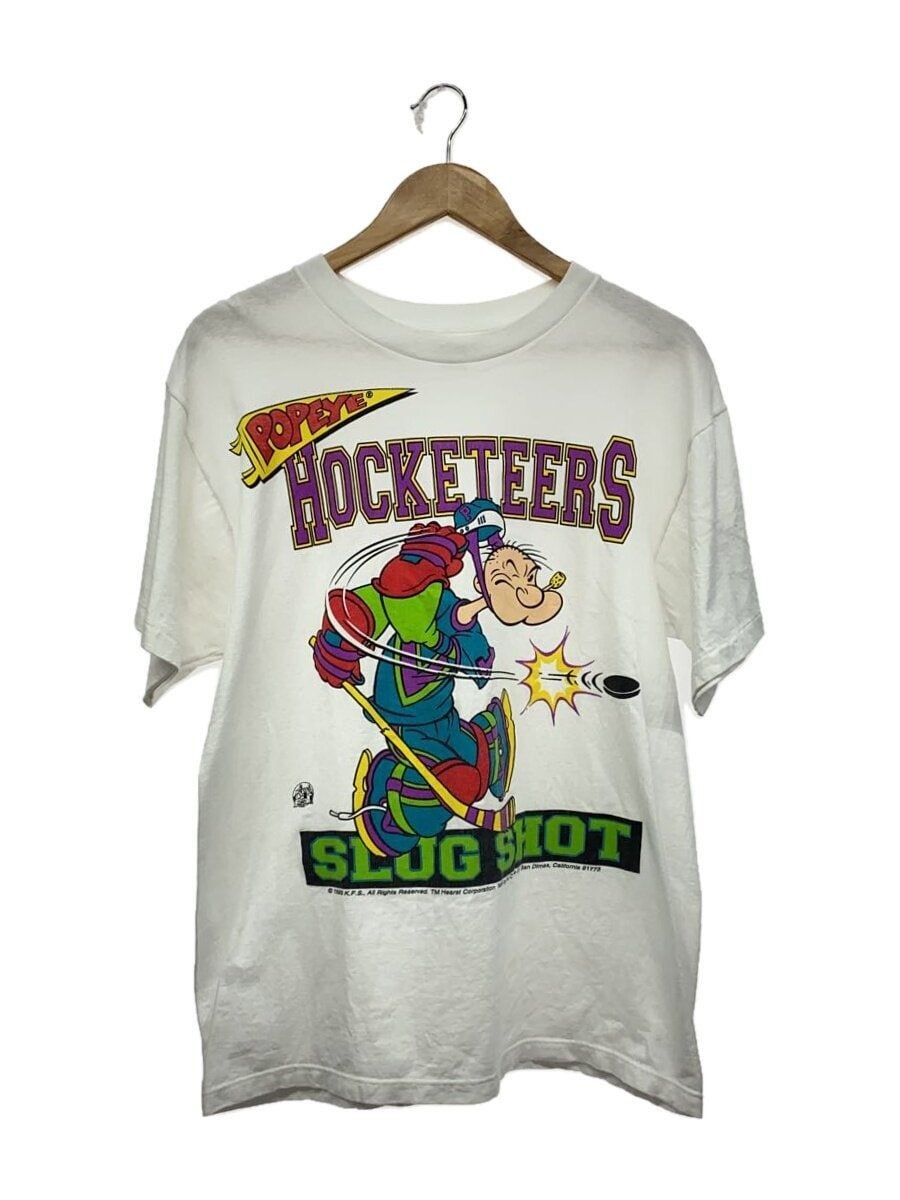 ALTRA T shirt altre marche anni 93 FL ROBINSON POPEYE HOCKETEERS singola M cotone WHT usata