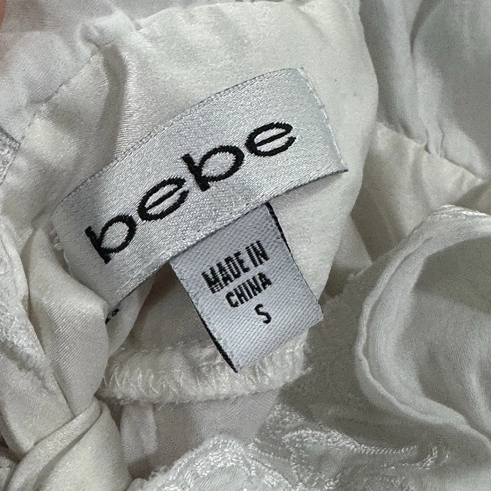 Blusa Camisa Bebe 100% Top Mujer S Blanco Encaje Boho Coqueta Y2K De Colección Foto 2 de 4