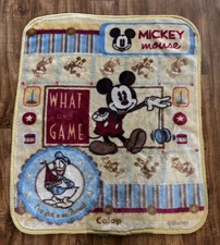 Vtg Disney Mickey Mouse Fleece Baby Blanket
