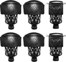 Billiard Pool Table Pockets Heavy Duty PU Set of 6, Black
