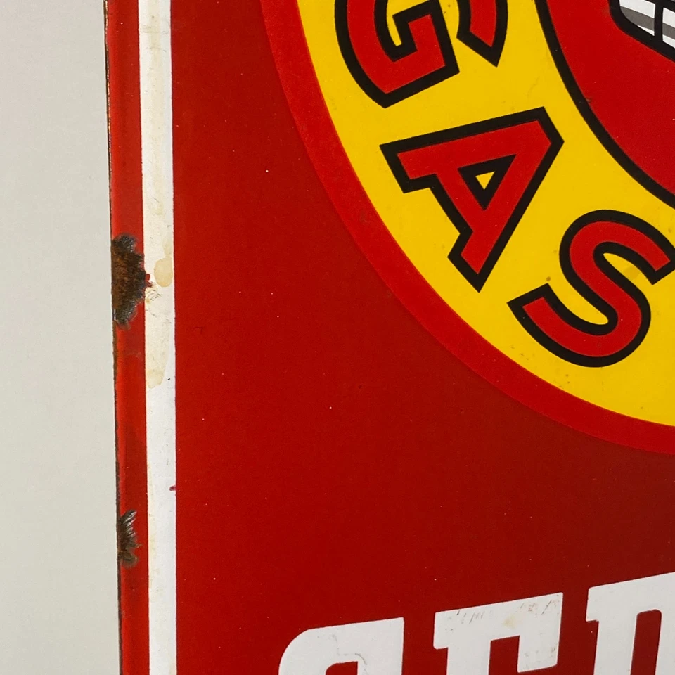 Shell Enamel Sign - 60x35cm (23.6x13.8") - Nice Garage Service Porcelain Signage - Image 4 of 4