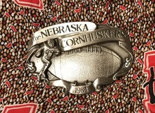 vintage 1984 Nebraska Cornhuskers Football Belt Buckle Siskiyou/ Limited Edition
