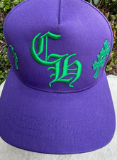 Chrome Hearts CH Logo Trucker Purple Green Baseball Cap Snapback Adjustable Hat
