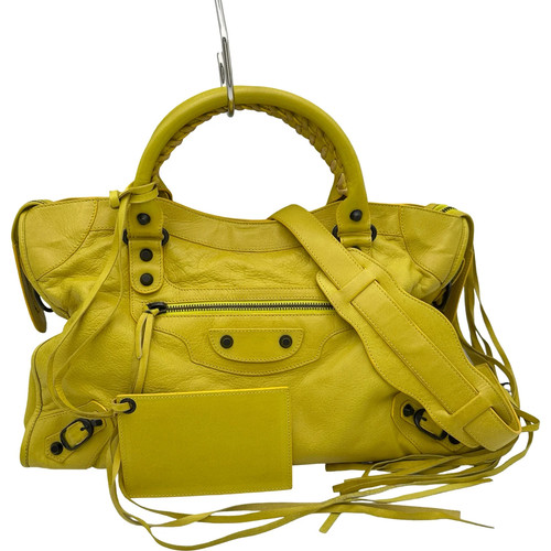 BALENCIAGA The City 115748 Yellow Handbag #2267