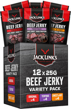 Jack Links Beef Jerky Caso Misto (12 X 25G) – Snack Proteine Di Carne Secca per 