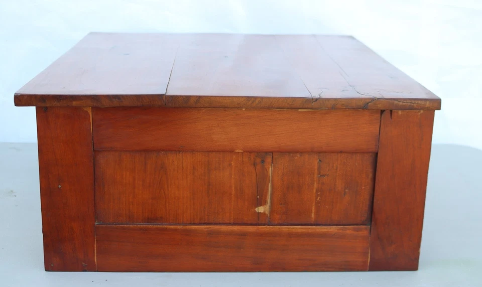 Clark's o.n.t. de finales del siglo XIX Tiradores de vástago de latón para gabinete de carrete de nogal con 2 cajones Foto 3 de 4