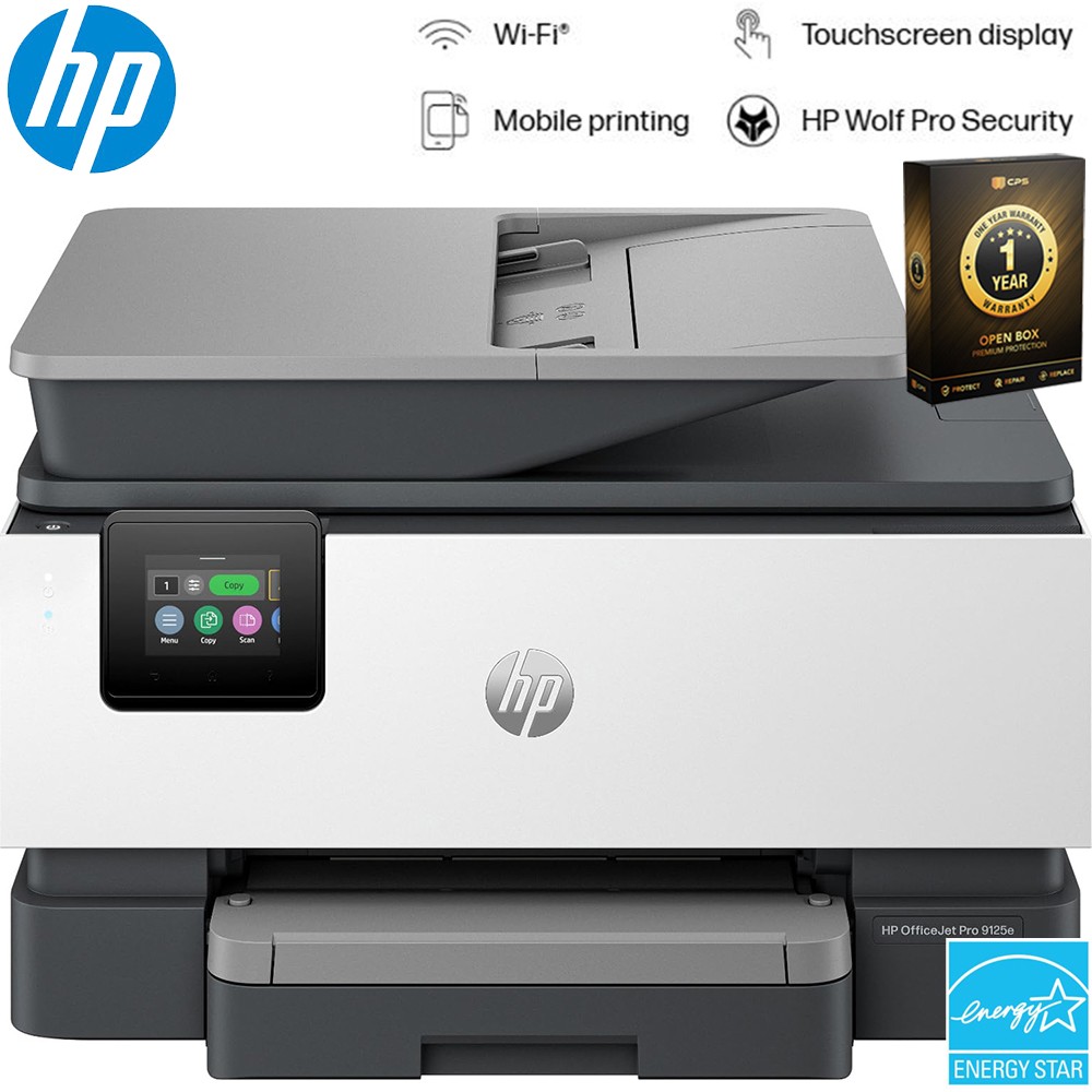 Hewlett Packard OfficeJet Pro 9125e All-in-One Color Printer with 1 Yr Warranty. Available Now for $150.00