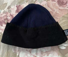 Chuck Roast Made in USA Navy Blue Fleece Winter Hat Conway NH Ski Winter Medium
