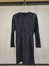 Donna Morgan Women's Long Sleeve Faux Wrap Dress, Twilight Navy