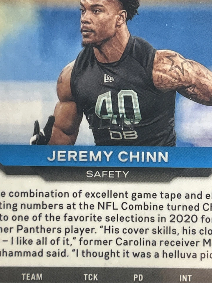 2020 Panini Prizm Rookie Jeremy Chinn #367 Purple Power Auto /49 PSA 9 - Image 3 of 3