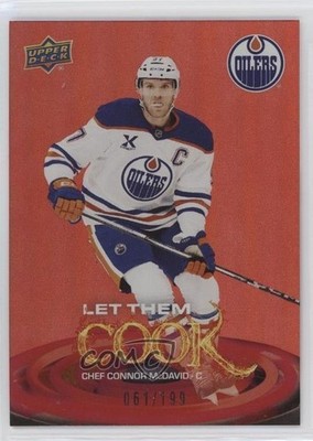 2025-26 Upper Deck Series 2 Let Them Cook Red 61/199 Connor McDavid #LTC-8 4et