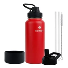 32 oz Powder Coated Double Wall Vacuum Insulated Sports Water Bottle, 18/8 St...