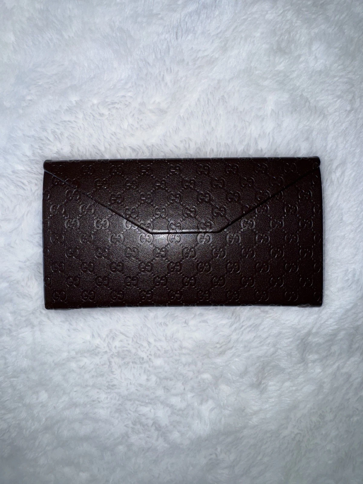 Étui à lunettes/lunettes Gucci pliable pliable logo marron triple 