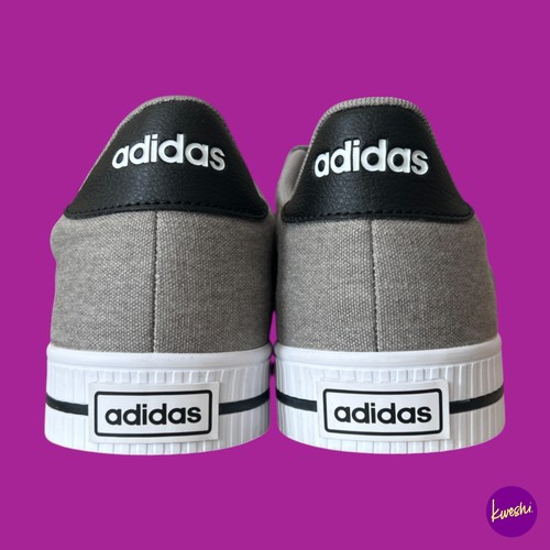 ADIDAS ORIGINALS Men's Trainers, Daily 3.0, Canvas, Grey/Black/White, UK 7 - Picture 4 of 7