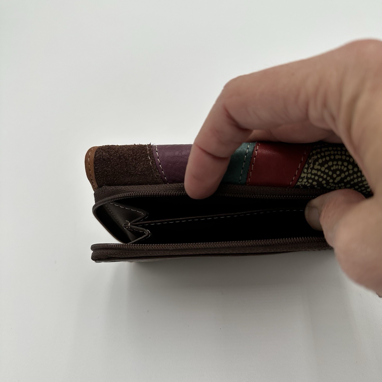 Fossil Wallet Women’s Patchwork Leather E2 Embroi… - image 4