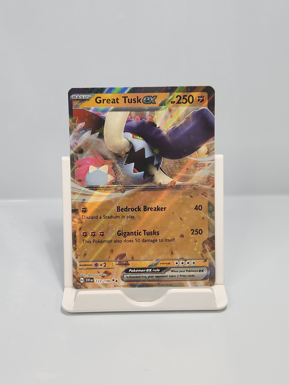 Great Tusk ex 123/198 Double Rare SV01: Scarlet & Violet Base Set Pokemon Card
