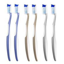 Fremouth Soft Toothbrushes for Adults, 1 Count Pack of 6 , White
