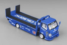 1/64 Metal FLATBED CUSTOM TOW TRUCK *CALSONIC* Model Truck *LIMITED* -BLUE-