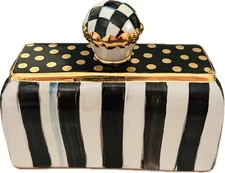 mackenzie childs ceramic courtly check butter house- Lid Only