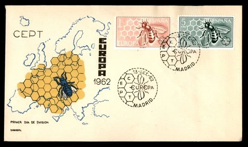 Mayfairstamps Spain FDC 1962 Honey Bee Europa First Day Cover aax_25501