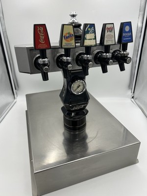 Vintage Coca-Cola Zapfsäule   5-leitig   Porzellan-Optik & Edelstahl