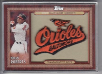 2011 Brian Roberts Topps Throwback LOGO PATCH Relic - Baltimore Orioles