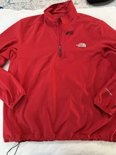 The North Face TNF Apex Softshell Red Mens XXL Windproof Full Zip Jacket EB1