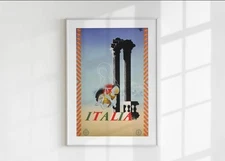 Vintage Italia Wall Art - Poster - Retro Travel Printable Art