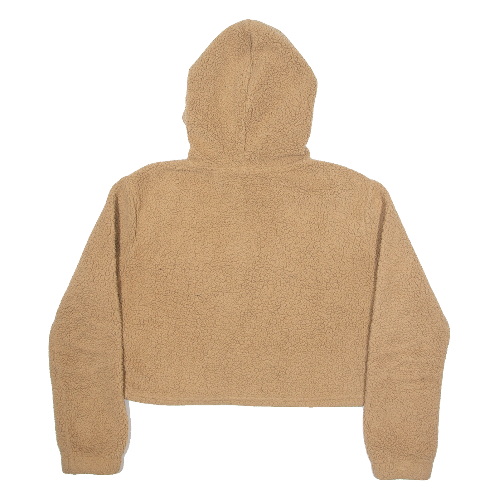 FILA Cropped Fleece Felpa con Cappuccio Donna Marrone S