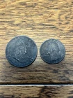 1962 D Franklin Half Dollar Coin + 1962 Quarter Heavily Circulated No Clad Layer