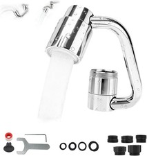 1080 U-Shaped Faucet Extender Rotatable Faucet Aerator with 3 Adapters