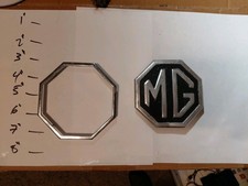 Black/Chrome MG Emblem /TRUNK Badge Mounting Brace 5