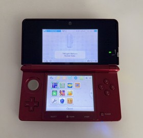 Nintendo 3DS Flame Red Console Handheld Loaded w/Pokemon Games - SHIPS TODAY