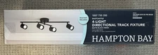 Hampton Bay Eastcastle 4-Light Directional Track Fixture in Matte Black.