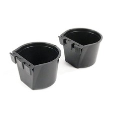2-Pack - Black Cage Cups for Feed  Water for Poultry, Ducks, Birds, Hamsters