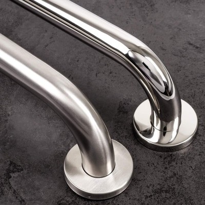 Stahlia Haltegriffe für Senioren Ø 25mm Handlauf Edelstahl gebürstet 250mm Au