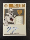 2020 Panini Encased Josh Jacobs Vaulted Veteran Patch Auto /50 Raiders