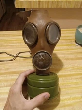 Military Issue Soldiers Gas Mask With Attached Filter  M51-C.B.B.