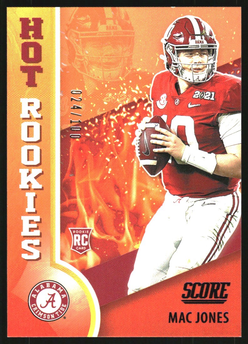 2021 Score Hot Rookies Showcase HR12 Mac Jones /100 (RC) for sale