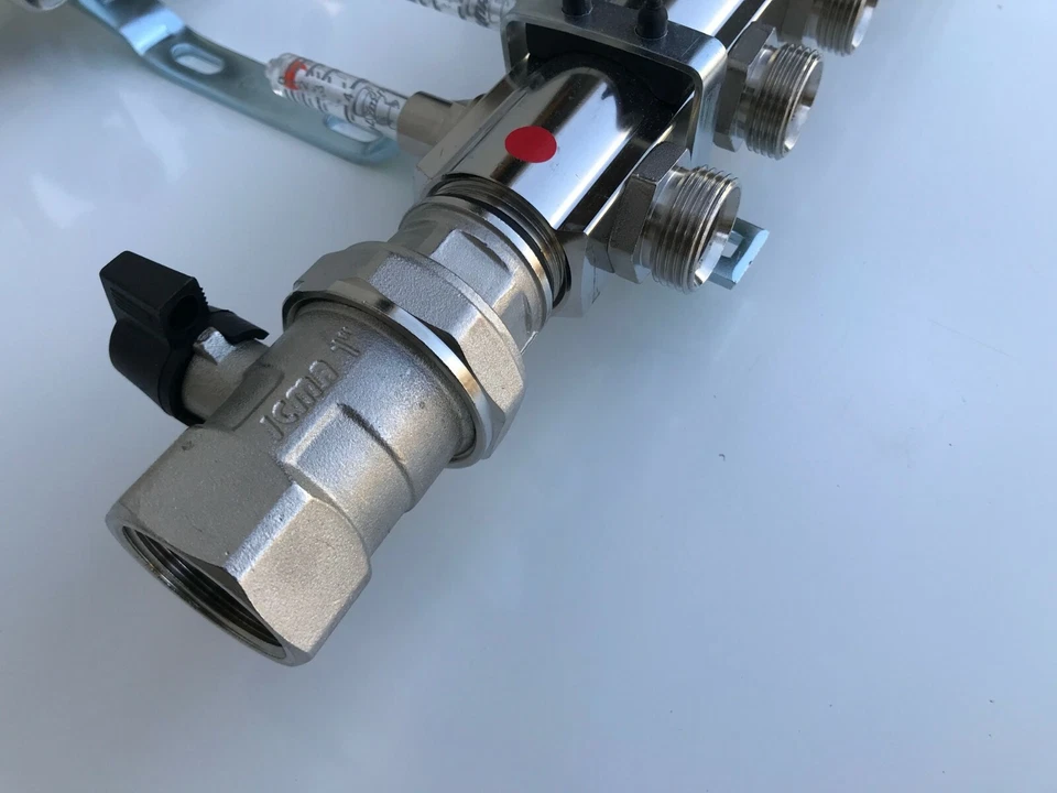 2-14 vie collettore per impianto riscaldamento a pavimento radiante massetto - Immagine 4 di 4