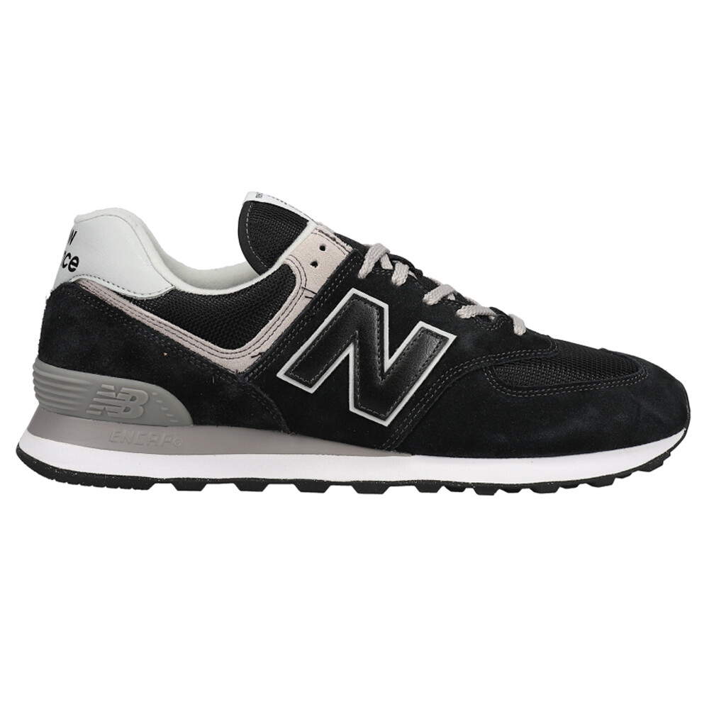 New Balance 574 Lace Up  Mens Black, Grey Sneakers Casual Shoes ML574EVB