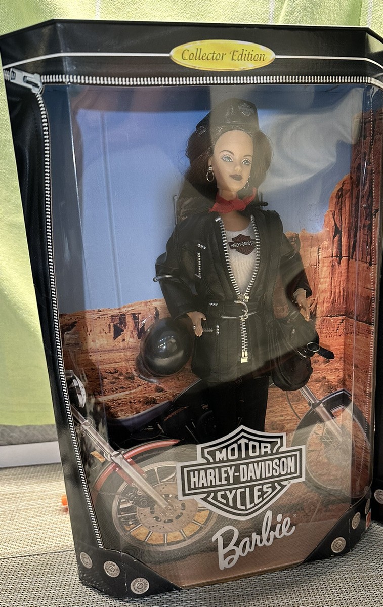 1998 Harley-Davidson Motor Cycle Barbie Dolls - Ken + Brunette