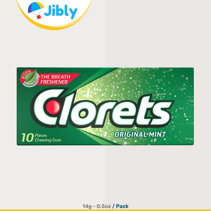 Clorets Gum |Two Flavors|Ten Pieces|14g Packs|Worldwide Shipping