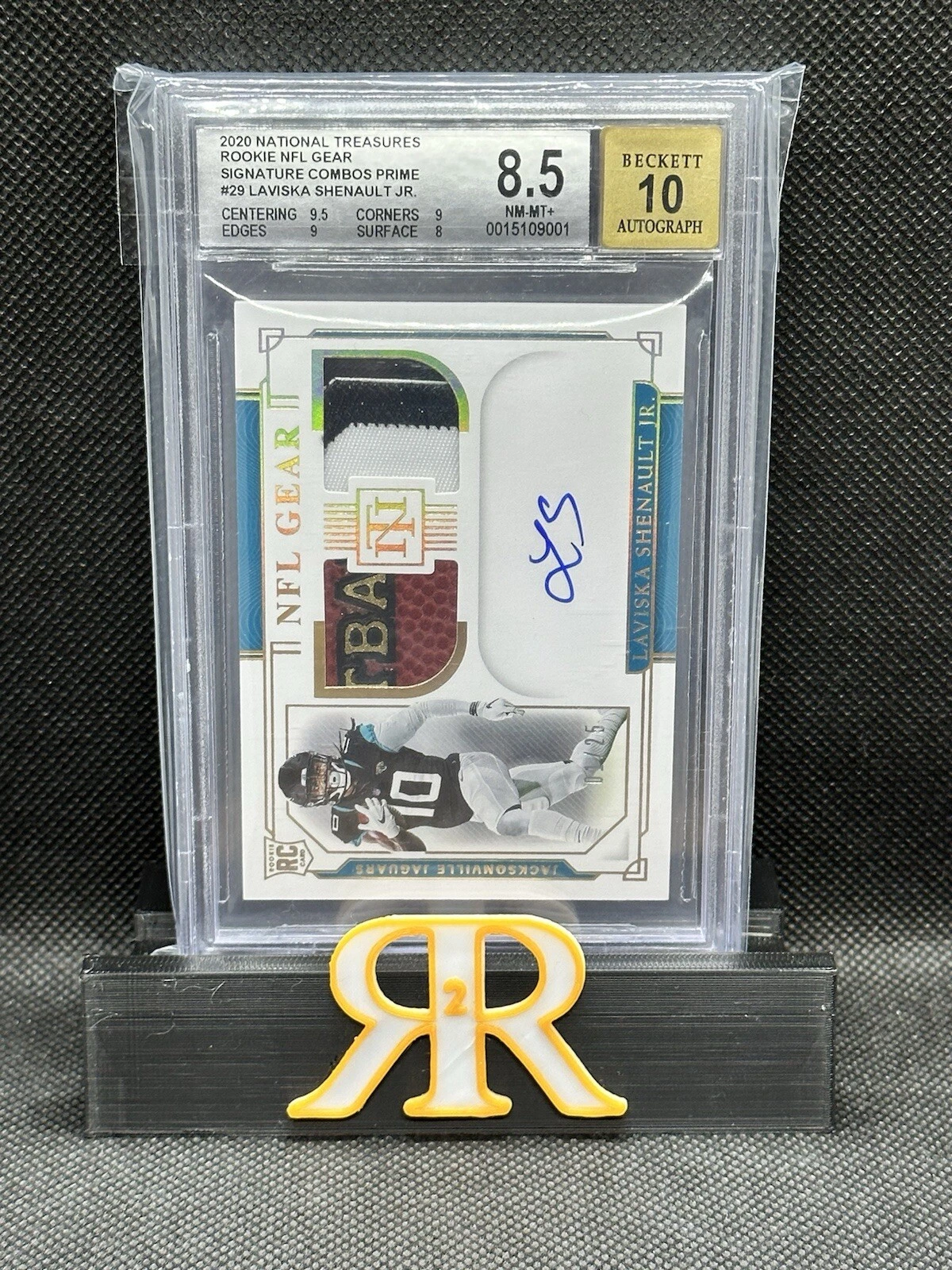 Laviska Shenault Jr. Panini National Treasures Rookie NFL Gear Signatures Combos #LS Prime