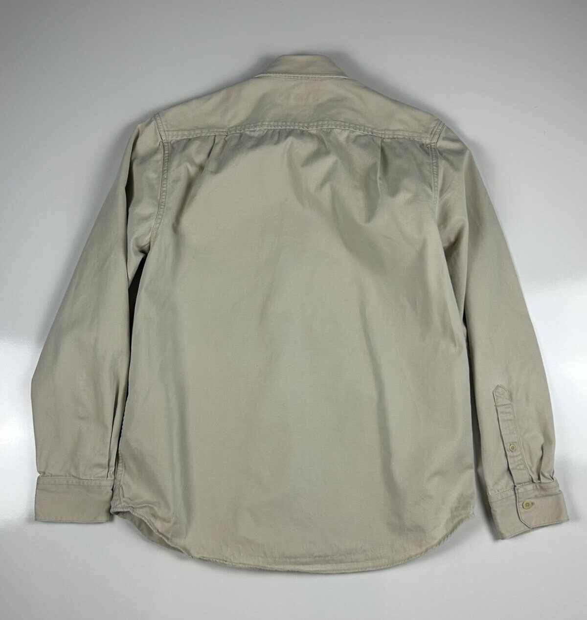 Old Navy Mens Large Beige Button Up Shirt Long Sleeve Military Style eBay