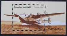 Kongo: Michel Block-Nr. 126 "Wasserflugzeuge" aus 1994, gestempelt