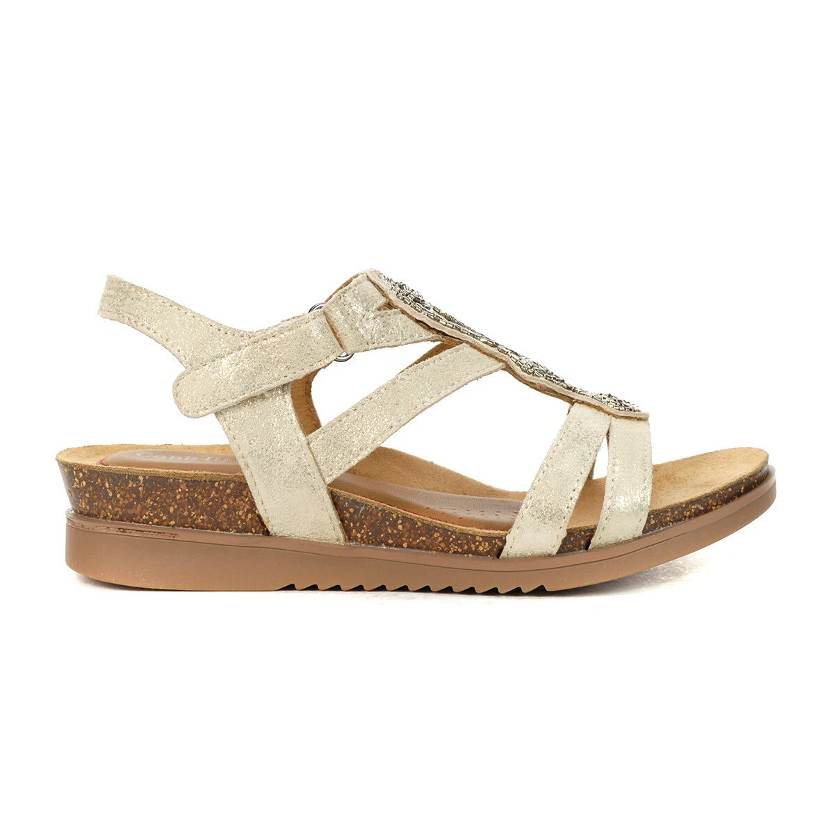 Rockport Cobb Hill Women s May Embellished White Metallic Sandals