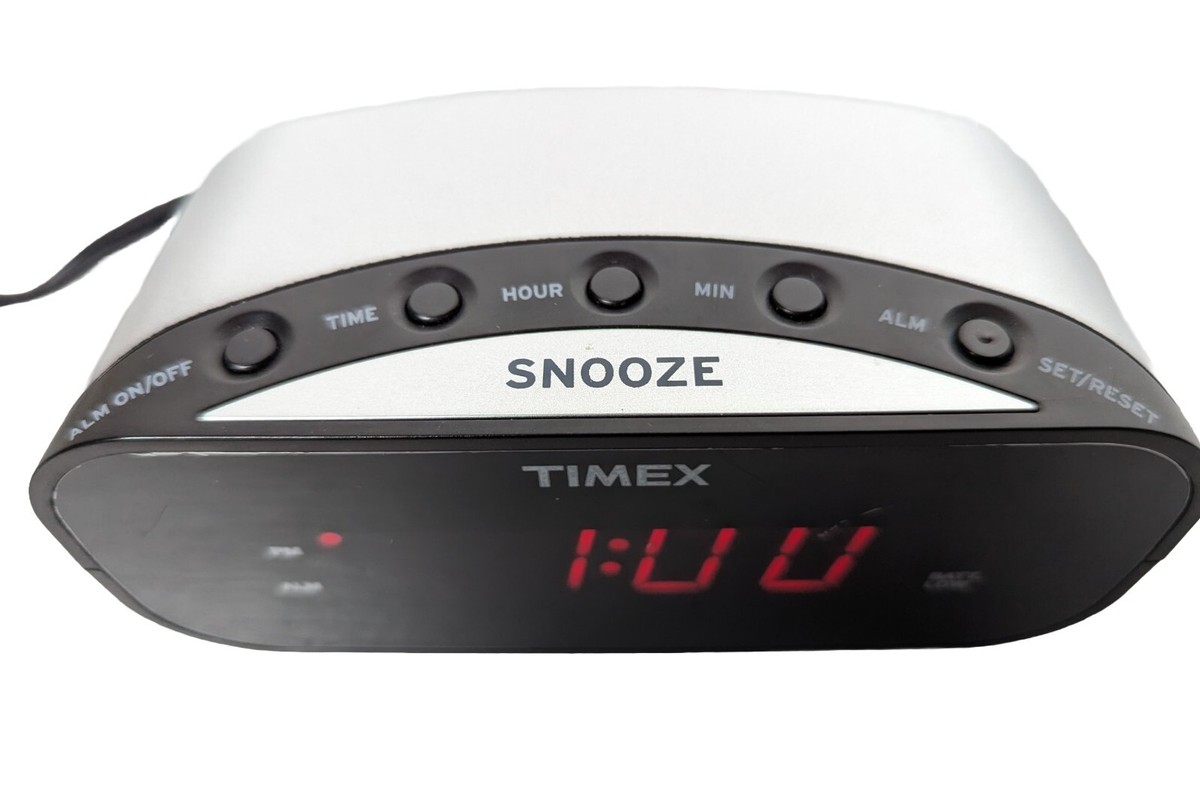 Timex T121 Alarm Clock Radio 2 Alarm Radio Buzzer Display Dimmer