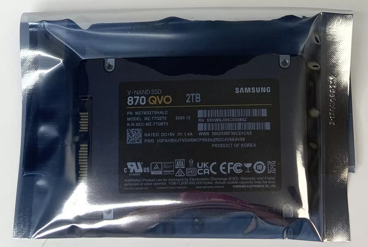 instinkt Delegeret uvidenhed Samsung 870 QVO 2TB 2.5&#034; SATA SSD Solid State Drive (MZ-77Q2T0)  887276417875 | eBay